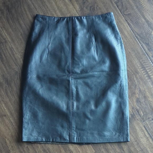 Source Unknown Dresses & Skirts - Black Leather Pencil Skirt